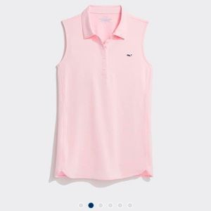 Vineyard vines Micro stripe sleeveless jersey polo in mint condition!